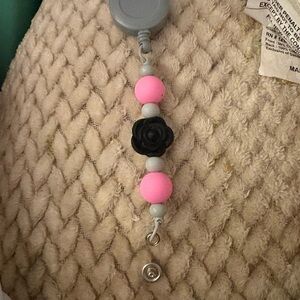 Pink and Black Badge Reel